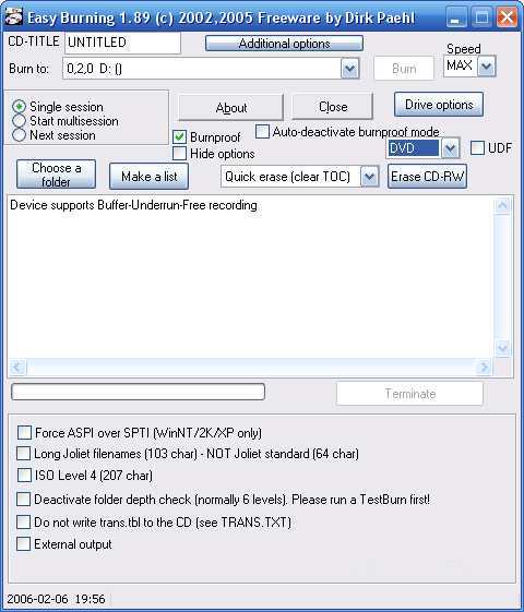 Easy Burning Screenshot